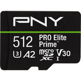 PNY Pro Elite Prime microSD 512 GB, Tarjeta de memoria negro/Verde