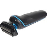 Procter & Gamble Series 5 52-B7650cc, Máquina de afeitar negro/Azul, Máquina de afeitar de láminas, Negro, Azul, Botones, Batería, 50 min, 1 pieza(s)