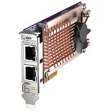 QNAP QM2-2P2G2T adaptador y tarjeta de red Interno Ethernet 2500 Mbit/s, Tarjeta de interfaz Interno, Alámbrico, PCI Express, Ethernet, 2500 Mbit/s