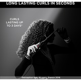 Rowenta KARL LAGERFELD Curls Forever CF311L, Rizador de pelo negro/Rojo