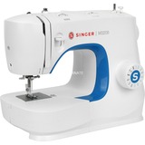 Singer M3205 máquina de coser Máquina de coser semiautomática Eléctrico blanco, Azul, Blanco, Máquina de coser semiautomática, Costura, Paso 4, palanca, Giratorio, Eléctrico