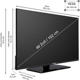 Telefunken XF40N750M, Televisor LED negro