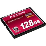 Transcend 128GB 800x CF CompactFlash MLC, Tarjeta de memoria negro, 128 GB, CompactFlash, MLC, 120 MB/s, 60 MB/s, Negro