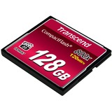 Transcend 128GB 800x CF CompactFlash MLC, Tarjeta de memoria negro, 128 GB, CompactFlash, MLC, 120 MB/s, 60 MB/s, Negro