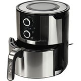 Unold 58655 freidora Doble 5 L 1400 W Freidora de aire caliente Negro, Acero inoxidable acero fino cepillado/Negro, Freidora de aire caliente, 5 L, 1 kg, 80 °C, 200 °C, 60 min