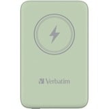 Verbatim Charge 'n' Go Polímero de litio 10000 mAh Cargador inalámbrico Verde, Banco de potencia verde claro, 10000 mAh, Polímero de litio, Quick Charge 3.0, Cargador inalámbrico, Verde