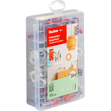 fischer EasyDIY Box Decoración EasyHook+Tornillo, Pasador verde claro/Rojo