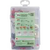 fischer EasyDIY Box Decoración EasyHook+Tornillo, Pasador verde claro/Rojo