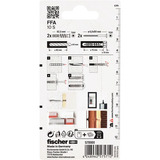 fischer Taco para hormigón celular FFA 10 S, Pasador gris claro