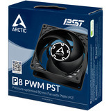 ARCTIC P8 PWM PST Carcasa del ordenador Ventilador 8 cm Negro negro, Ventilador, 8 cm, 200 RPM, 3000 RPM, 0,3 sonio, 40,3 m³/h