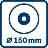 Bosch Lijadora excéntrica a batería GEX 18V-150-3 Professional solo, 18Volt, Lijadora orbital azul