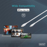 Digitus AK-600110-020-W, Cable blanco