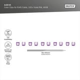 Digitus Clips de color para cables de parche - Violeta, Cubierta lila