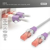 Digitus Clips de color para cables de parche - Violeta, Cubierta lila