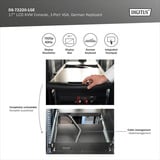 Digitus Consola KVM LCD HD modular con TFT de 17" y 1 puerto VGA, Switch KVM negro