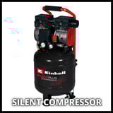 EINHELL TE-AC 24 Silent compresor de aire 750 W 135 l/min Corriente alterna negro/Rojo, 135 l/min, 8 bar, 750 W, 22,1 kg