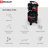 EINHELL TE-AC 24 Silent compresor de aire 750 W 135 l/min Corriente alterna negro/Rojo, 135 l/min, 8 bar, 750 W, 22,1 kg
