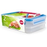 Emsa 513576 recipiente de almacenar comida Rectangular Caja 0,6 L Transparente 1 pieza(s) transparente/Azul, Caja, Rectangular, 0,6 L, Transparente, Polipropileno (PP), Elastómero termoplástico (TPE), Alemania