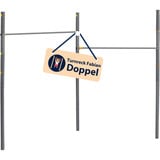 HUDORA Barra de gimnasia Fabian Pro doble, Aparato para fitness gris