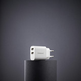 Intenso Adaptador de corriente W24AA, Cargador blanco