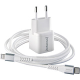 Intenso Power Adapter W30C GaN + C315L Lightning Kabel, Cargador blanco