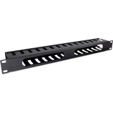 Inter-Tech 88887276 accesorio de bastidor Panel guíacables, Guía para cable negro, Panel guíacables, Negro, 1U, 72 mm, 483 mm, 44,5 mm