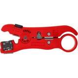 KNIPEX 16 60 06 SB Rojo pelacable, Herramienta de pelado / decapado De plástico, Rojo, 12,5 cm, 100 g