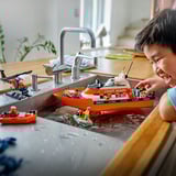 LEGO Barco de rescate costero de la guardia costera con helicóptero, Juegos de construcción 