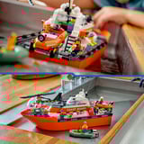 LEGO Barco de rescate costero de la guardia costera con helicóptero, Juegos de construcción 