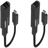 Lindy 43312 tarjeta y adaptador de interfaz LC, Cable alargador negro, USB Tipo C, LC, Masculino, LC, Negro, 100 m