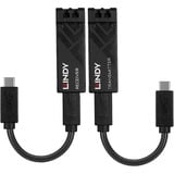 Lindy 43312 tarjeta y adaptador de interfaz LC, Cable alargador negro, USB Tipo C, LC, Masculino, LC, Negro, 100 m