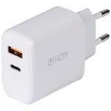 Lindy Cargador USB Tipo A y C de 30W blanco