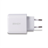 Lindy Cargador USB Tipo A y C de 30W blanco