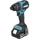 Makita Taladro atornillador a batería con sistema de cabezal intercambiable DDF491RTJ, 18 Voltios, Taladro/destornillador azul/Negro