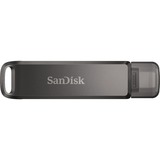 SanDisk iXpand unidad flash USB 128 GB USB Type-C / Lightning 3.2 Gen 1 (3.1 Gen 1) Negro, Lápiz USB negro, 128 GB, USB Type-C / Lightning, 3.2 Gen 1 (3.1 Gen 1), Girar, Protección mediante contraseña, Negro