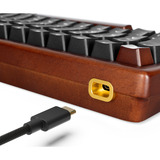 Sharkoon 4044951042623, Teclado para gaming madera/Negro