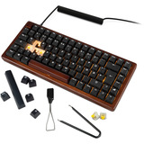 Sharkoon SKILLER SGK50 S3 Wood PBT, Teclado para gaming madera/Negro