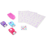 Spin Master COOL MAKER - SHIMMER ME BODY ART - KIT TATUAJES TEMPORALES NIÑAS: 3 Hojas de Calcomanías con 135 Diseños de Tatuajes Metalizados, Rodillo Aplicador y Gemas para Decorar - Regalos Niñas 7 años +, Manualidades 