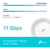TP-Link BE9300 Tribanda (2.4 GHz / 5 GHz / 6 GHz) Wi-Fi 7 (802.11be) Blanco 4 Interno, Router blanco, Blanco, Interno, Sistema de malla, Tribanda (2.4 GHz / 5 GHz / 6 GHz), Wi-Fi 7 (802.11be), 9300 Mbit/s