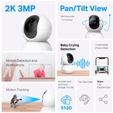 TP-Link TC71 cámara de vigilancia Almohadilla Cámara de seguridad IP Interior 2304 x 1296 Pixeles Escritorio blanco/Negro, Cámara de seguridad IP, Interior, Inalámbrico, Amazon Alexa & Google Assistant, 2400 MHz, Escritorio