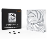 be quiet! Pure Wings 3 140mm PWM high-speed White Carcasa del ordenador Ventilador 14 cm Blanco 1 pieza(s) blanco, Ventilador, 14 cm, 1800 RPM, 122,6 m³/h, Blanco