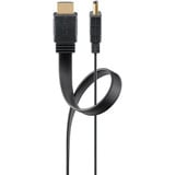 goobay Cable plano HDMI 2.1 de alta velocidad con Ethernet 8K / 60 Hz negro