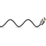 goobay Plus Slim Cable HDMI de alta velocidad con Ethernet, 4K @ 60Hz gris