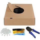 goobay Set de cables de red para exteriores Cat.6, U/UTP negro