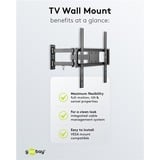 goobay Soporte de pared para TV Basic FULLMOTION (M) negro