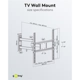 goobay Soporte de pared para TV Basic FULLMOTION (M) negro
