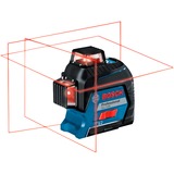 Bosch GLL 3-80 Professional Nivel de línea 30 m 630 - 650 nm (< 10 mW), Láser de líneas cruzadas azul/Negro, 30 m, 0,3 mm/m, 4°, 120 m, 630 nm, Horizontal/Vertical