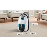 Bosch Serie 8 BGB75XSIL aspiradora 5 L Aspiradora de tambor Secar 650 W Bolsa para el polvo, Aspiradora de suelo blanco, 650 W, Aspiradora de tambor, Secar, Bolsa para el polvo, 5 L, Filtro higiénico