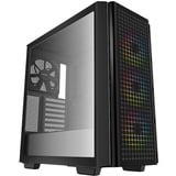 DeepCool CG540 ARGB Cristal templado frontal y lateral, Cajas de torre negro, Midi Tower, PC, Negro, ATX, EATX, micro ATX, Mini-ITX, ABS, SPCC, Vidrio templado, Juego