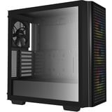 DeepCool CG540 ARGB Cristal templado frontal y lateral, Cajas de torre negro, Midi Tower, PC, Negro, ATX, EATX, micro ATX, Mini-ITX, ABS, SPCC, Vidrio templado, Juego